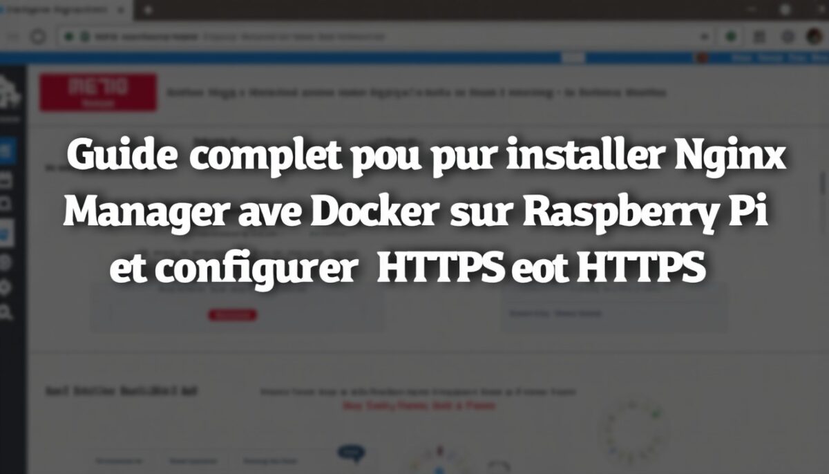Guide complet pour installer Nginx Proxy Manager avec Docker sur Raspberry Pi et configurer HTTPS étape par étape